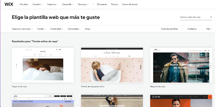 pagina web con wix